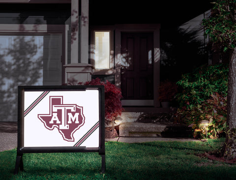 Texas A&M University State White Yardsy Sign