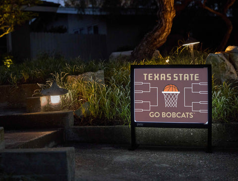 Texas State Basketball Yardsy Sign - Flat Feet