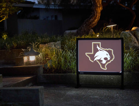 Texas State SuperCat Maroon Yardsy Sign - Flat Feet