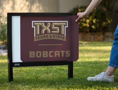 Texas State TXST Bobcats Maroon Yardsy Sign - Interchangeable