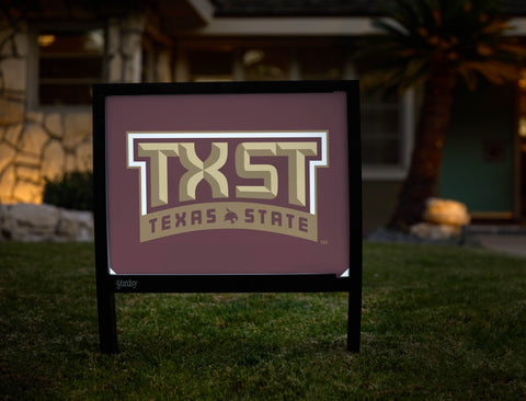 Texas State TXST Maroon Yardsy Sign - Hero