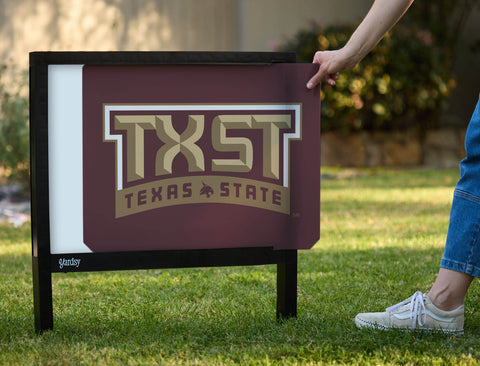 Texas State TXST Maroon Yardsy Sign - Interchangeable