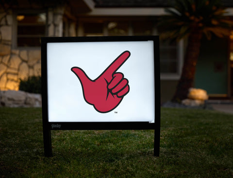 Texas Tech Guns Up White Yardsy Sign