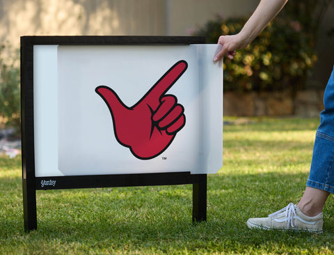 Texas Tech Guns Up White Yardsy Sign