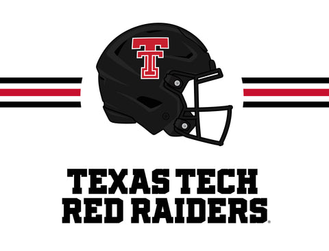 Texas Tech Red Raiders Helmet White Yardsy Sign