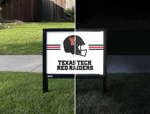 Texas Tech Red Raiders Helmet White Yardsy Sign