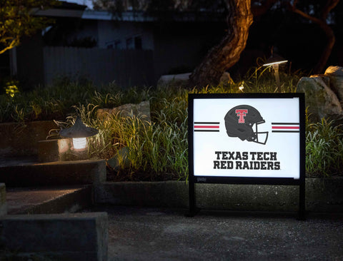 Texas Tech Red Raiders Helmet White Yardsy Sign