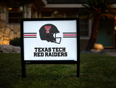 Texas Tech Red Raiders Helmet White Yardsy Sign