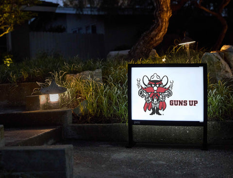 Texas Tech Raider Guns Up Yardsy Sign