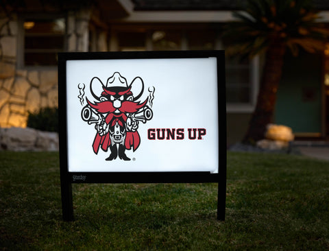 Texas Tech Raider Guns Up Yardsy Sign