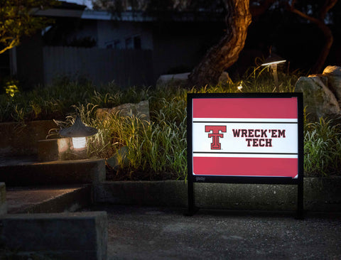 Texas Tech Wreck Em Tech Red Yardsy Sign