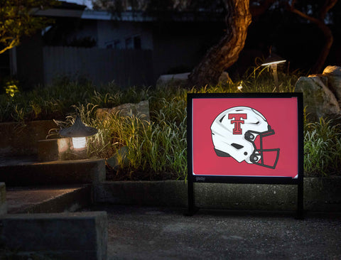 Texas Tech White Helmet Red Yardsy Sign
