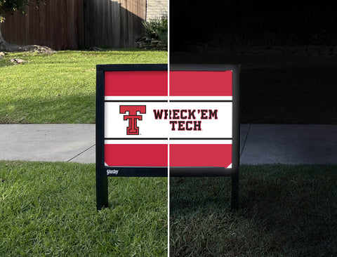 Texas Tech Wreck Em Tech Red Yardsy Sign