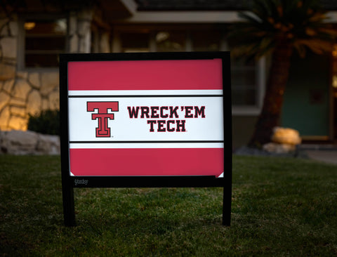 Texas Tech Wreck Em Tech Red Yardsy Sign