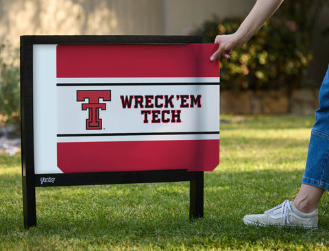 Texas Tech Wreck Em Tech Red Yardsy Sign