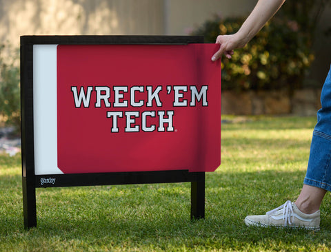 Texas Tech Wreck Em Red Yardsy Sign