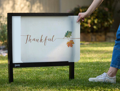 Thankful Simple Fall Yardsy Sign - Interchangeable