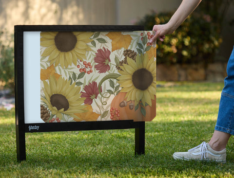 Thanksgiving Flowers Yardsy Sign - Interchangeable