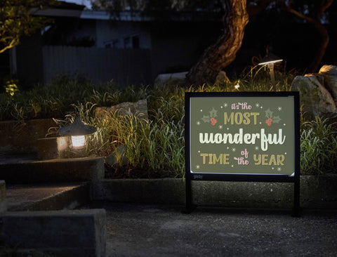 The Most Wonderful Time Yardsy Sign - Flat Feet