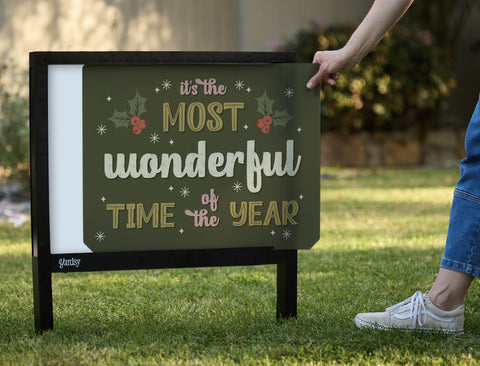 The Most Wonderful Time Yardsy Sign - Interchangeable