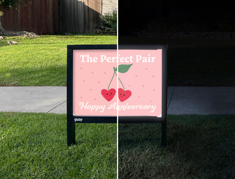 The Perfect Pair Yardsy Sign - Day Night