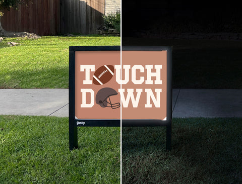 Touch Down Yardsy Sign - Day Night
