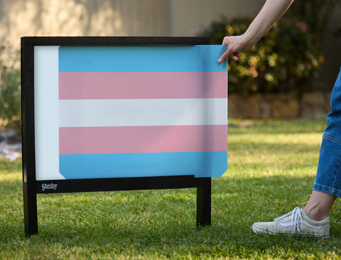 Transgender Pride Flag Yardsy Sign - Interchangeable