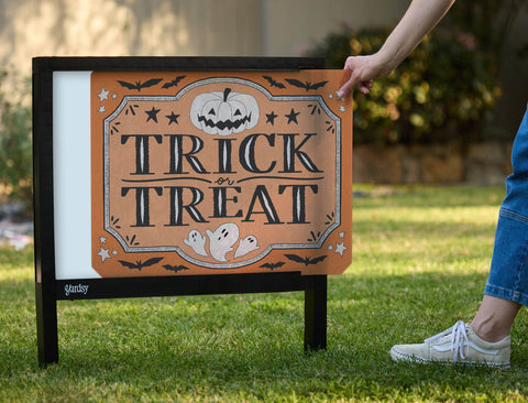 Trick Or Treat Halloween Classic Yardsy Sign - Interchangeable