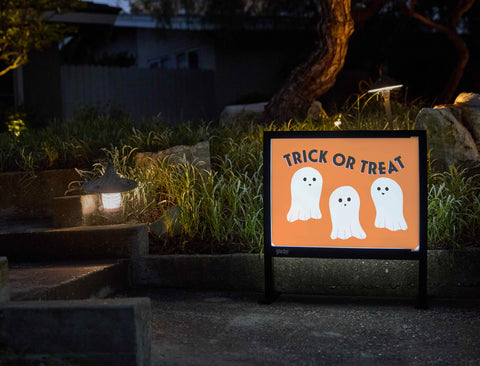 Trick Or Treat Ghosts Yardsy Sign - Flat Feet