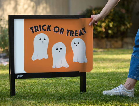 Trick Or Treat Ghosts Yardsy Sign - Interchangeable