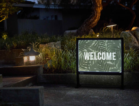 Tropical Welcome Yardsy Sign - Flat Feet