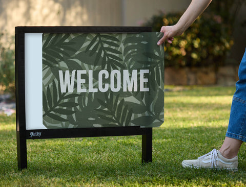 Tropical Welcome Yardsy Sign - Interchangeable