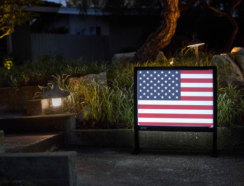 USA Flag Yardsy Sign - Flat Feet