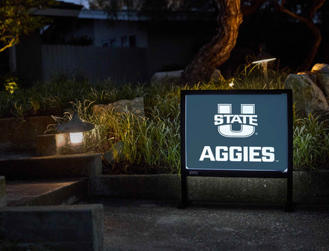 USU Aggies Blue Yardsy Sign - Flat Feet