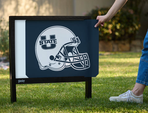 USU Helmet Blue Yardsy Sign - Interchangeable