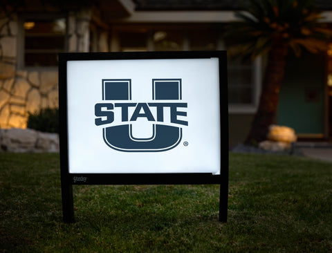 USU White Yardsy Sign - Hero