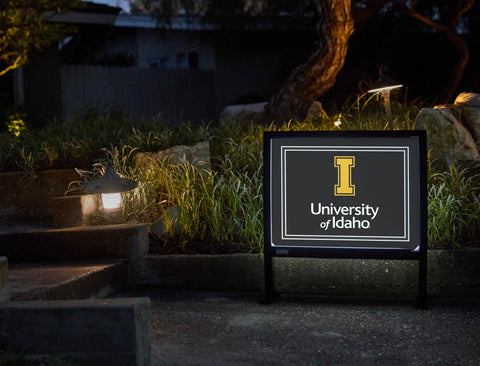 University of Idaho Black Yardsy Sign - Flat Feet