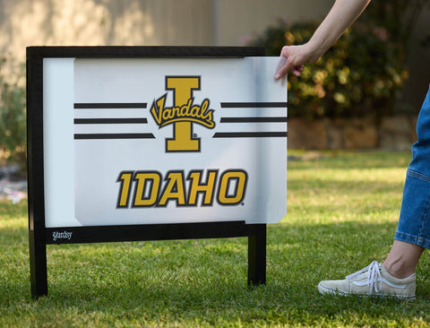 University of Idaho I Vandals White Yardsy Sign - Interchangeable