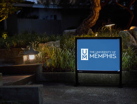 University of Memphis UM Blue Yardsy Sign - Flat Feet