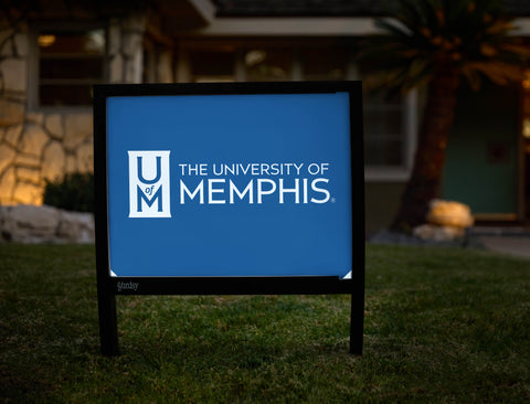 University of Memphis UM Blue Yardsy Sign - Hero