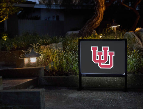 University of Utah Black Yardsy Sign - Flat Feet