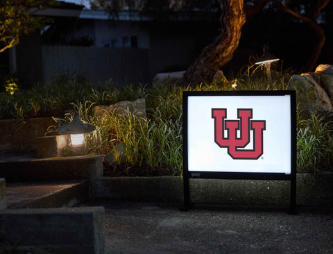 University of Utah Simple White Yardsy Sign - Flat Feet