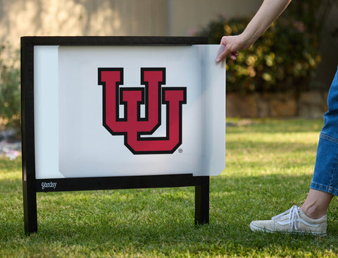 University of Utah Simple White Yardsy Sign - Interchangeable