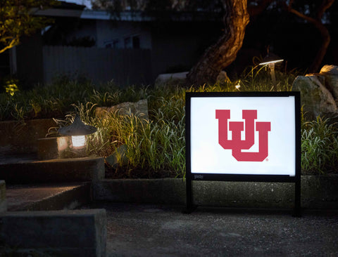 University of Utah White Yardsy Sign - Flat Feet