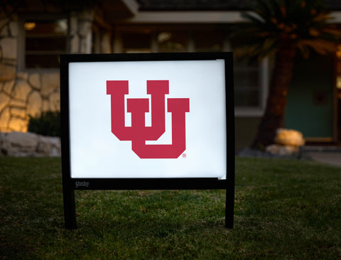 University of Utah White Yardsy Sign - Hero