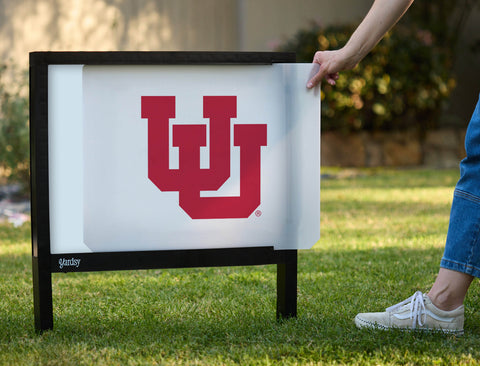 University of Utah White Yardsy Sign - Interchangeable