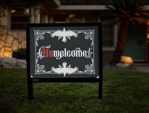 Unwelcome Halloween Spooky Yardsy Sign - Hero