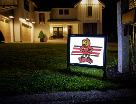Utah Utes Swoop White Yardsy Sign
