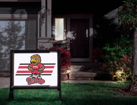 Utah Utes Swoop White Yardsy Sign