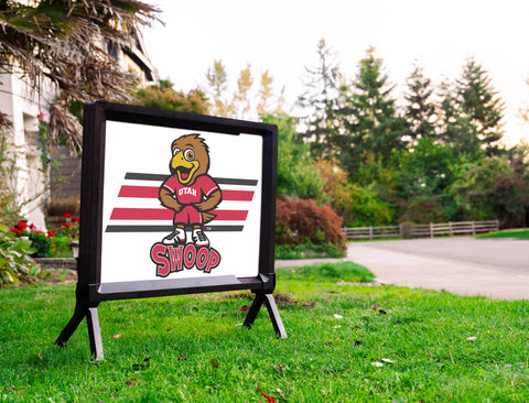 Utah Utes Swoop White Yardsy Sign